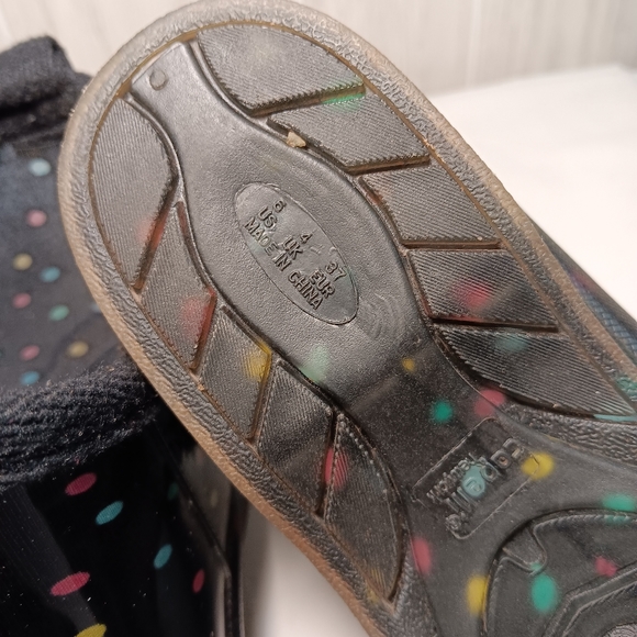 Capelli Rain Ankle Booties Women's Size 6 Black With Polka Dots. - Picture 7 of 8